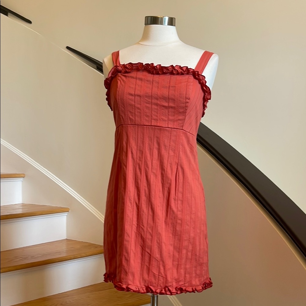terracota Ruffled Dress